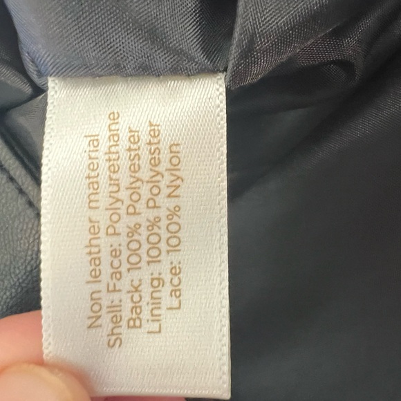 Decree black pleather mini wrap skirt 1 - Picture 8 of 8